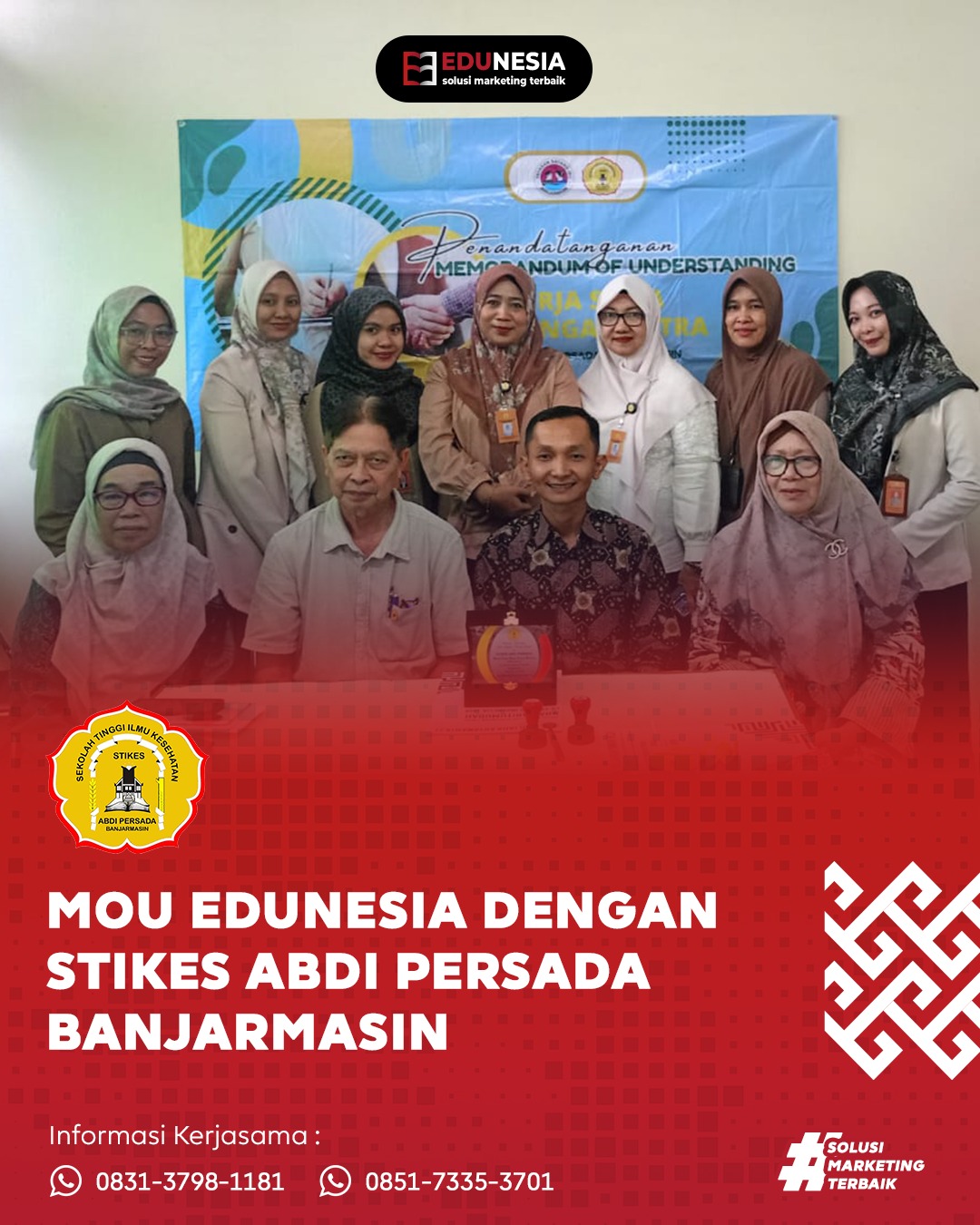 MoU Edunesia dengan STIKES Abdi Persada Banjarmasin