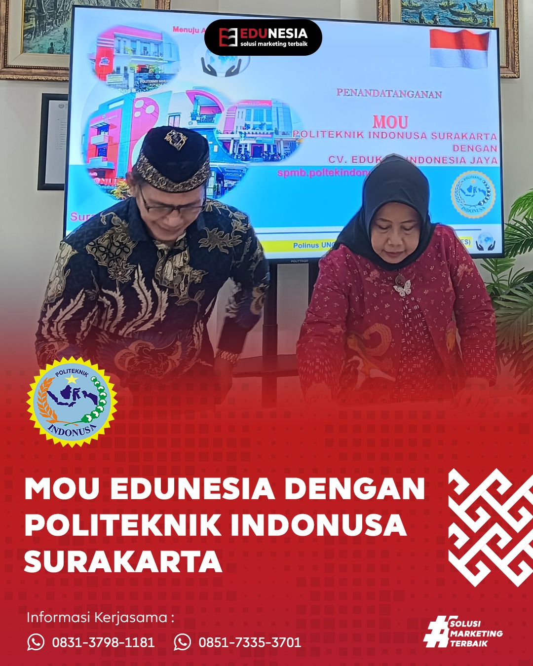 MoU Edunesia Dengan Politeknik Indonusa Surakarta
