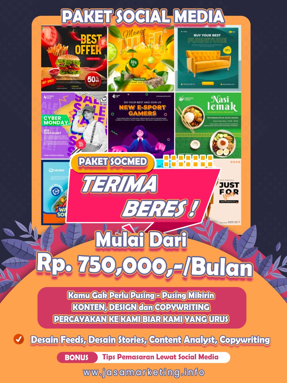 Jasa Kelola Media Sosial Terjangkau daerah Tangerang Selatan